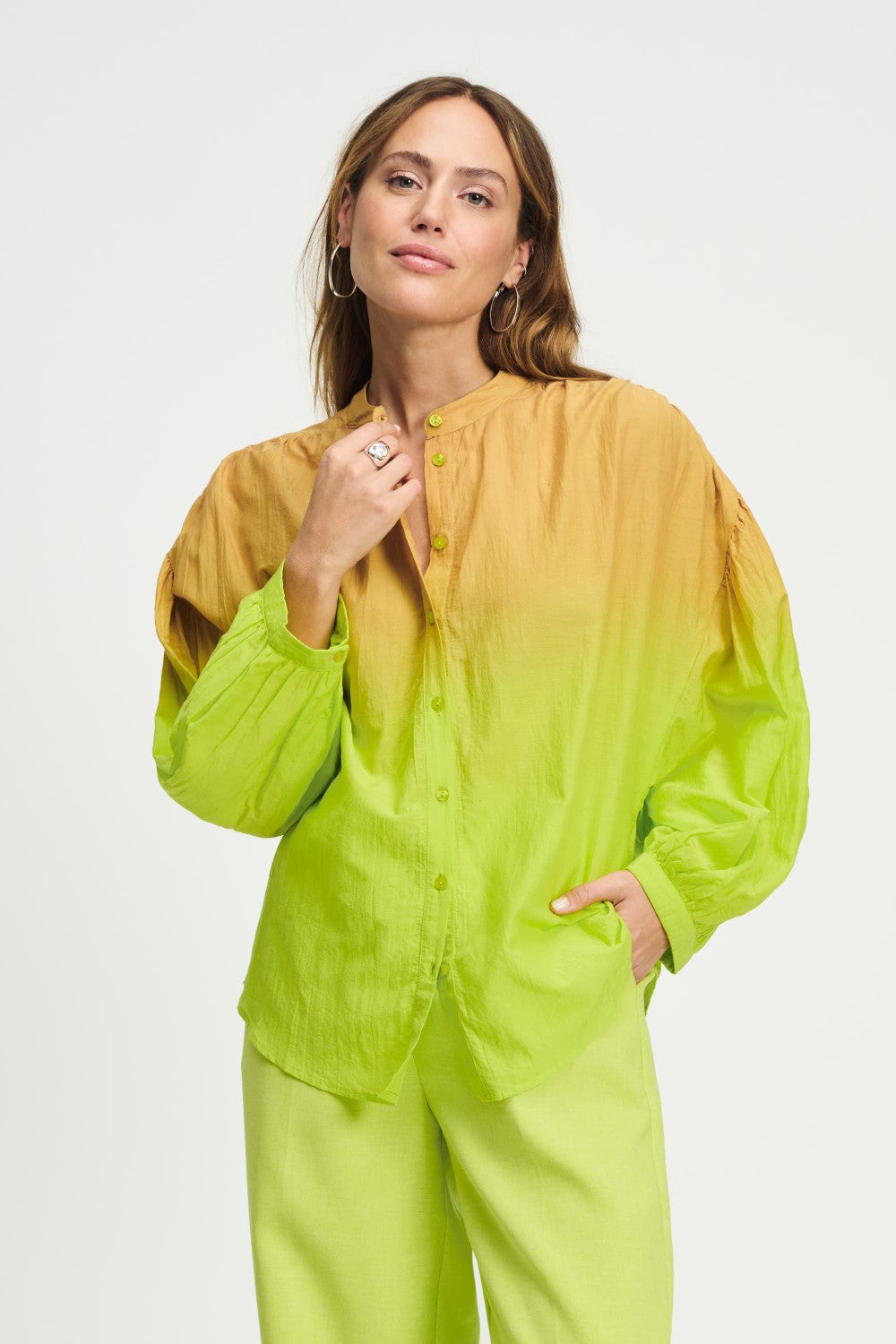 Faded Summer Lime Blouse