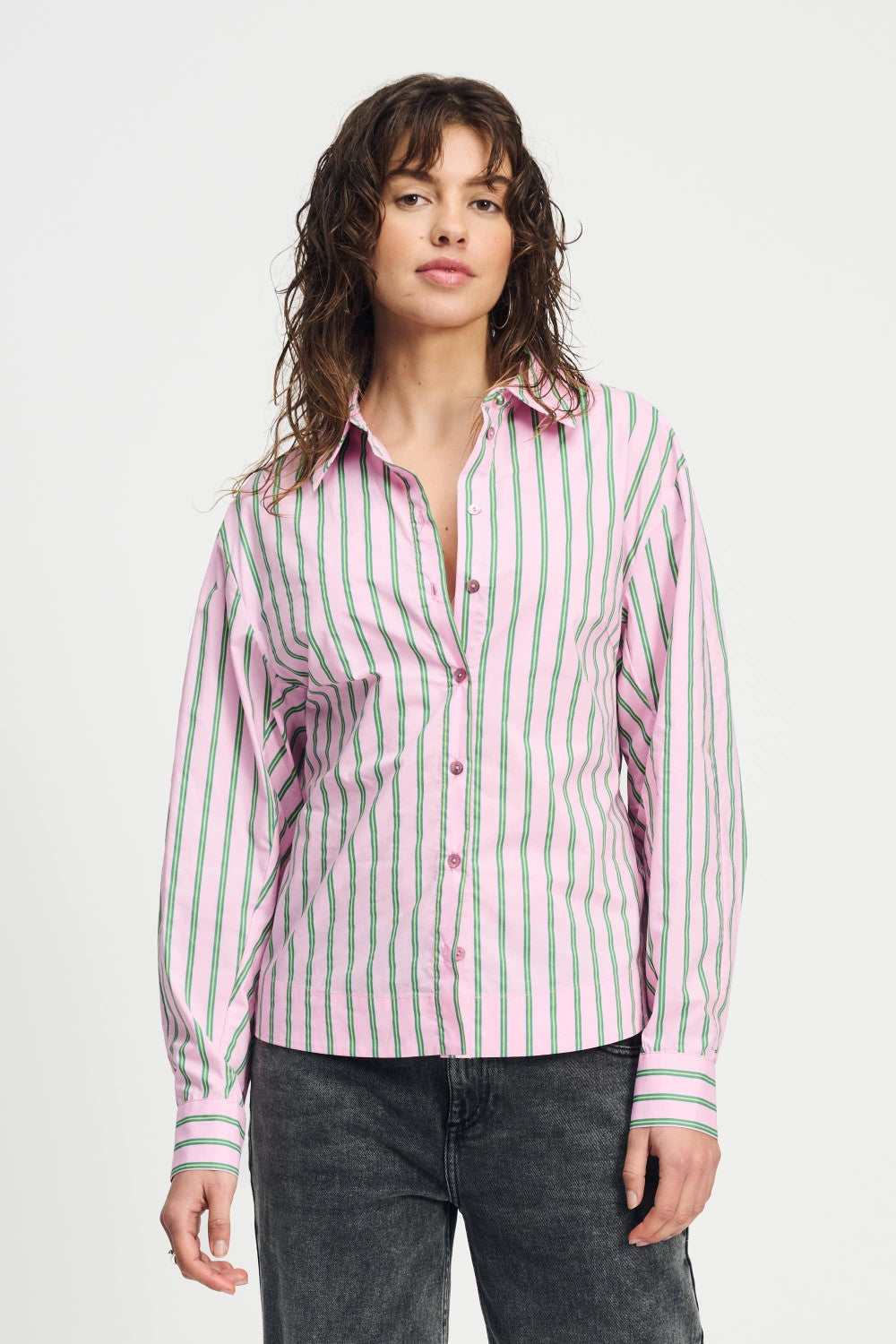 Stripes Poplin Rose Blouse