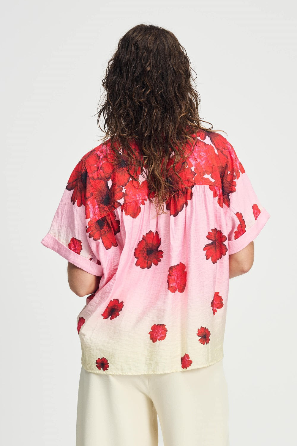 Flower Bouquet Blouse White