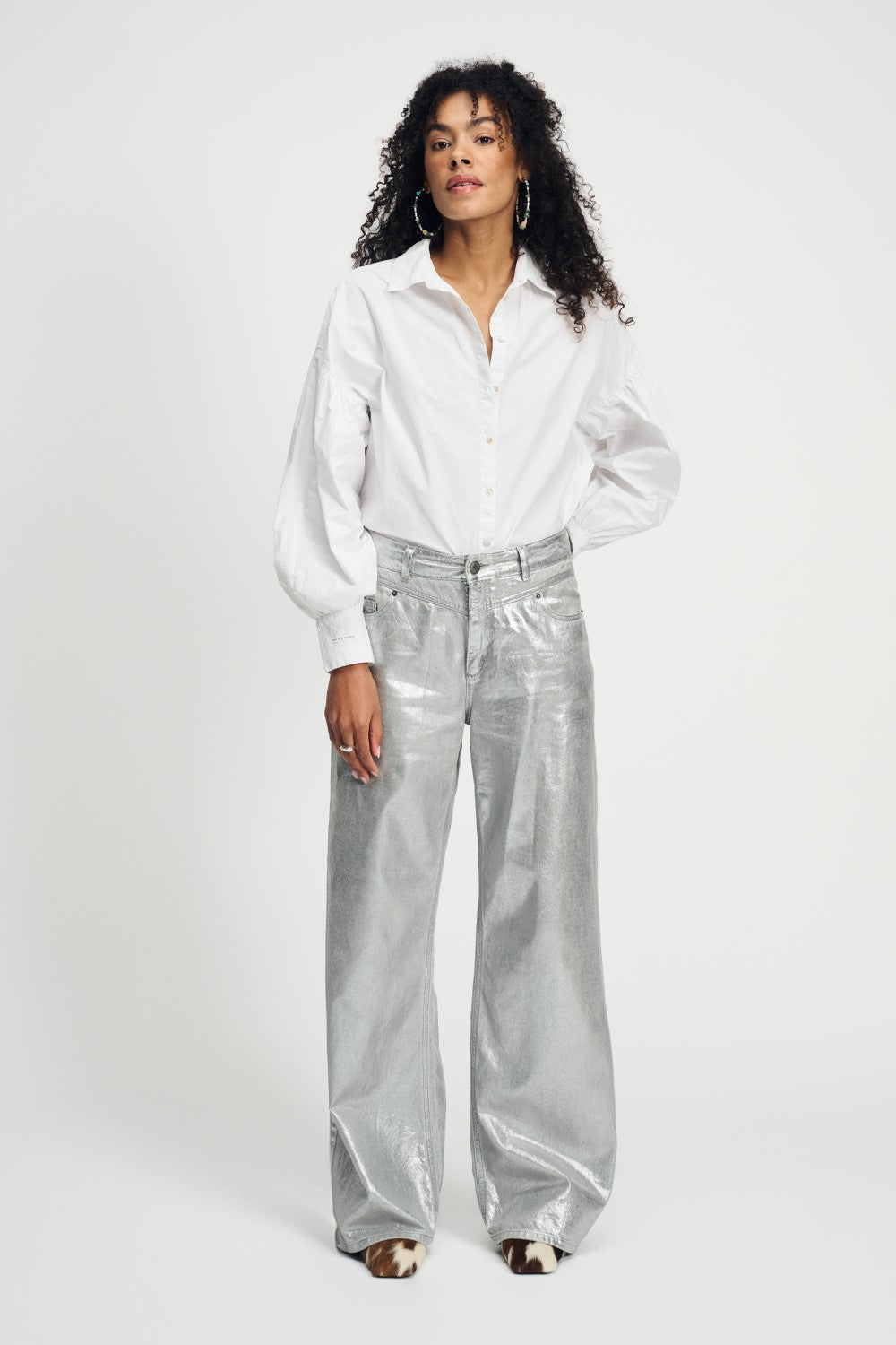 Shimmer Denim Grey Jeans