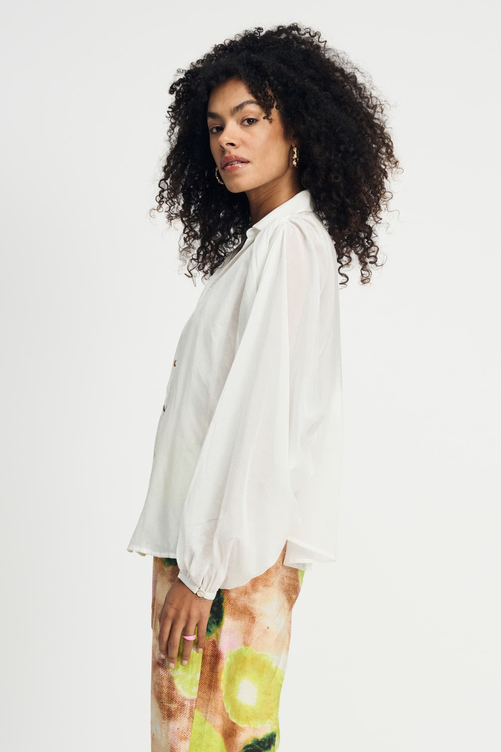Lena Crispy White Blouse