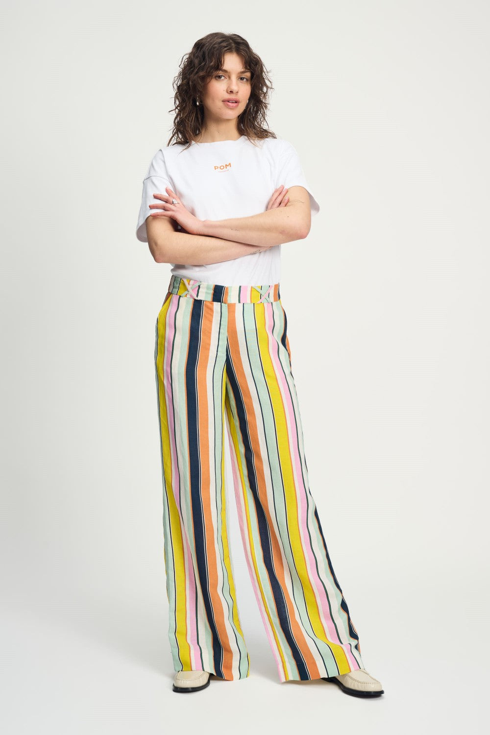 Paradise Stripes Linen Pants
