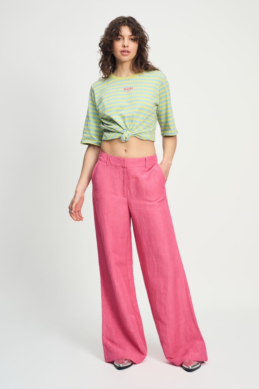 Raspberry Linen Pants