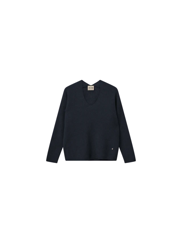 Thora V Neck Knit Navy