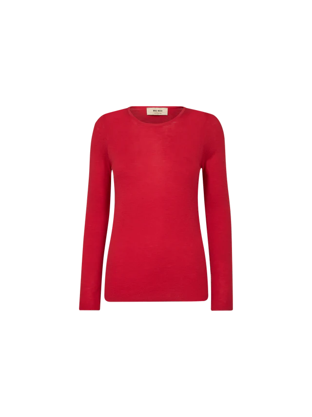 Bouch O Neck Knit Chinese Red