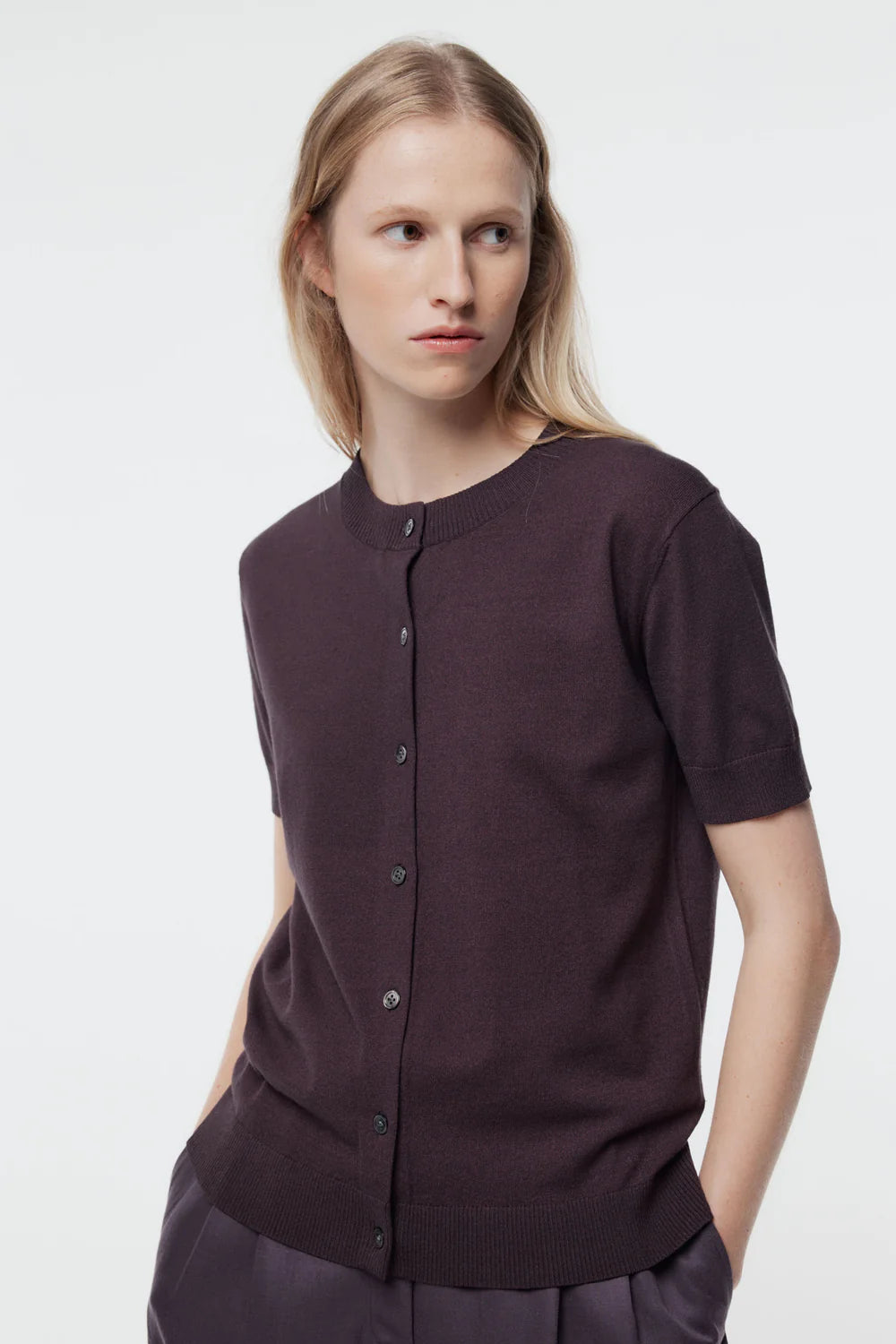 GREGORY PLUM CARDI / DESIGNER CLOTHING GALLERY NZ