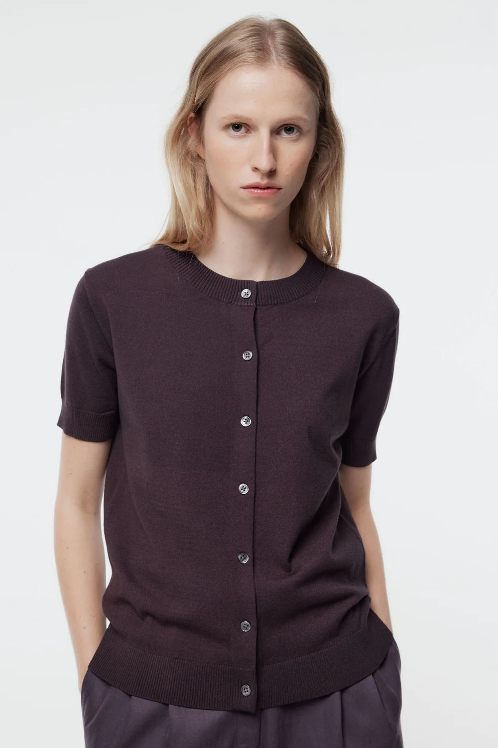 GREGORY PLUM CARDI / DESIGNER CLOTHING GALLERY NZ