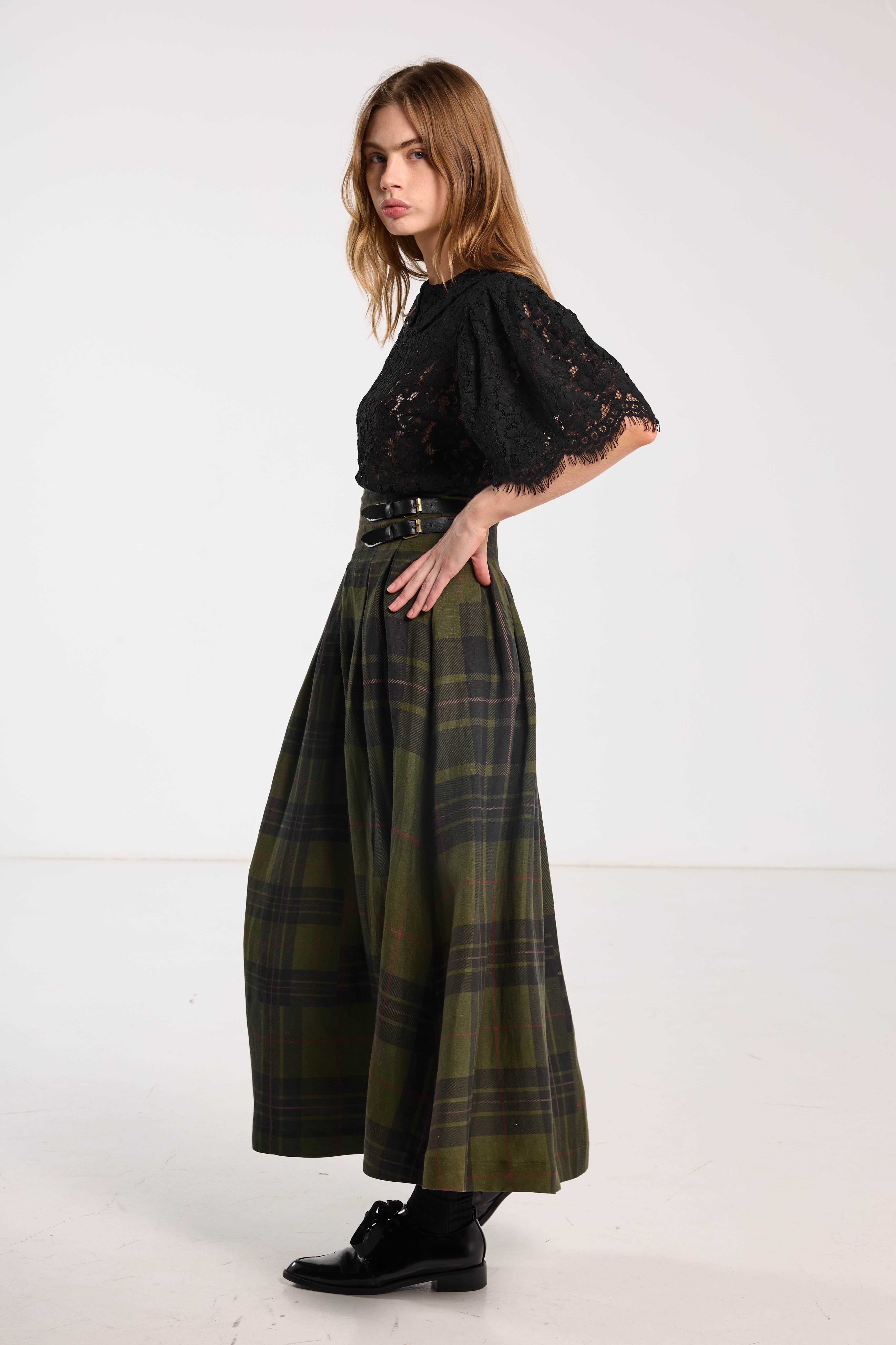 Romeo Skirt Forest Green Check