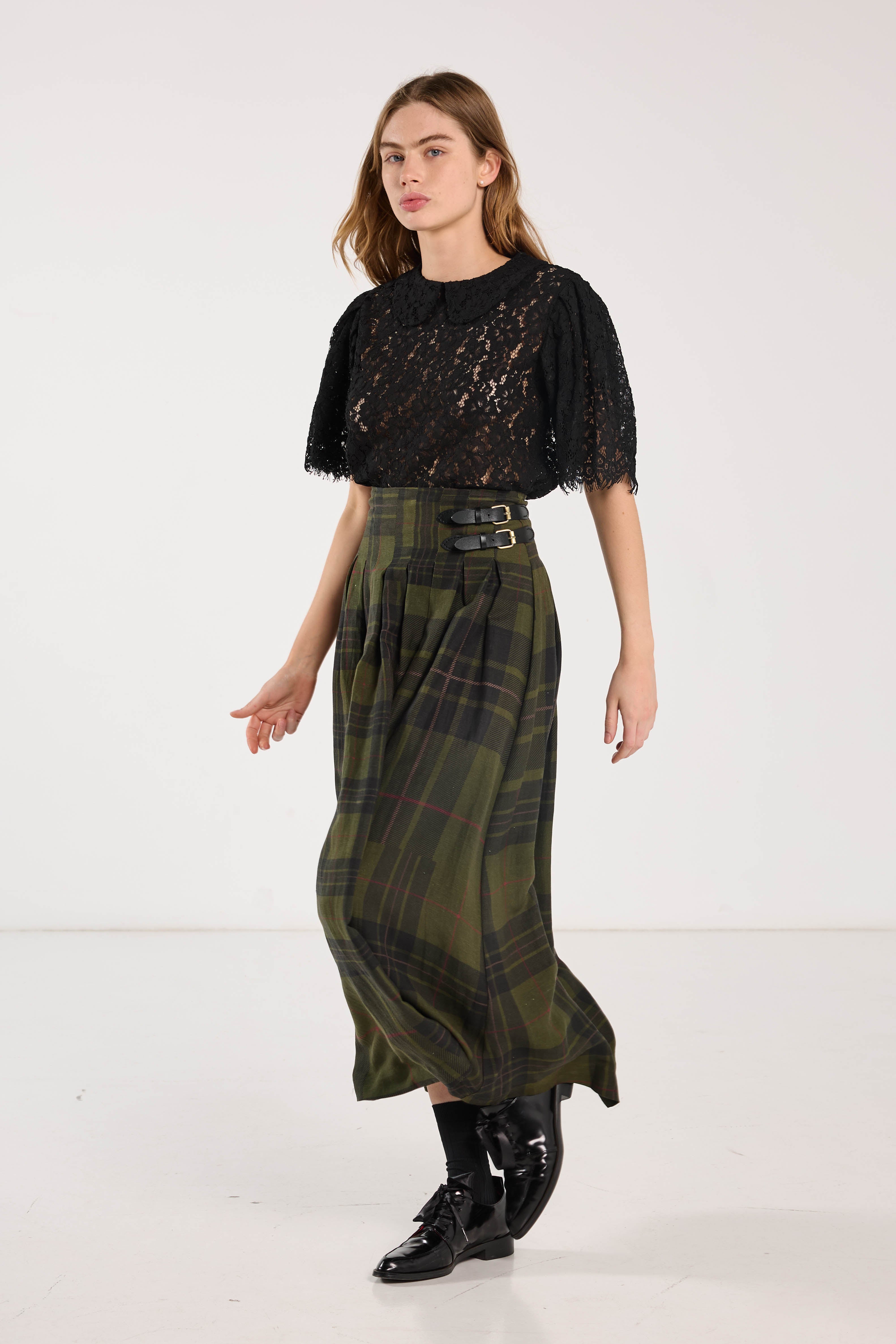 Romeo Skirt Forest Green Check