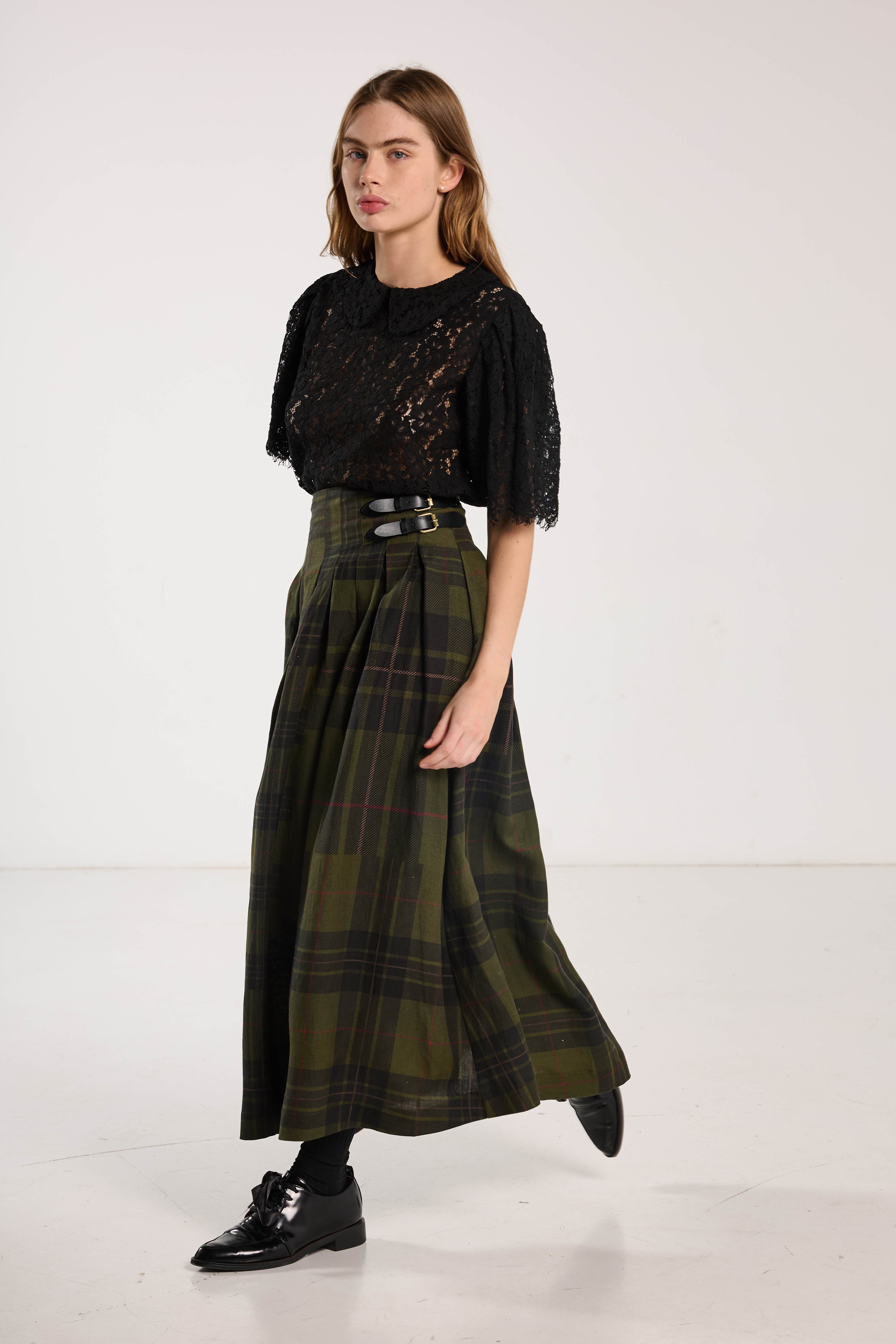 Romeo Skirt Forest Green Check