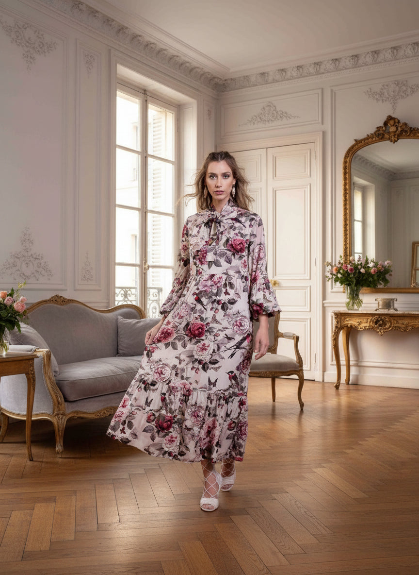 Smokey Floral Paloma Dress Viscose