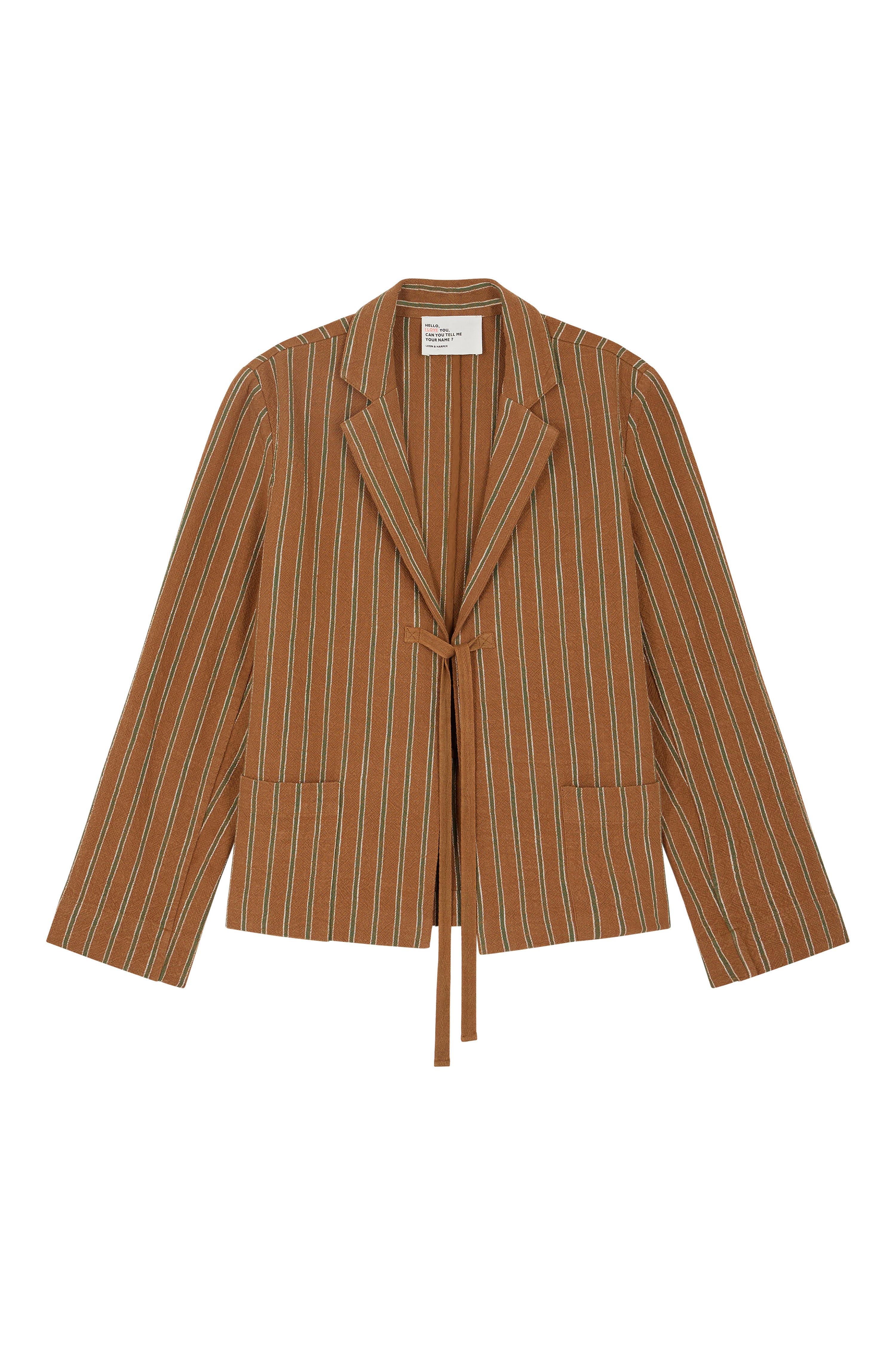 Vela TC124 Stripes Brown Jacket