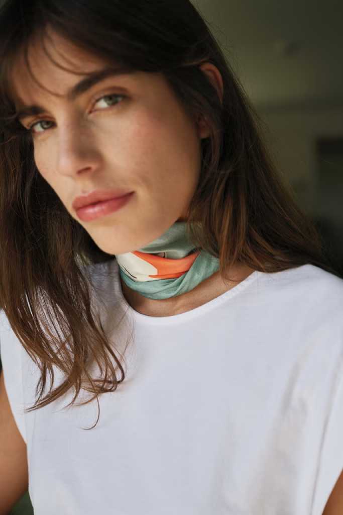 Silk Scarf 766 Plomo