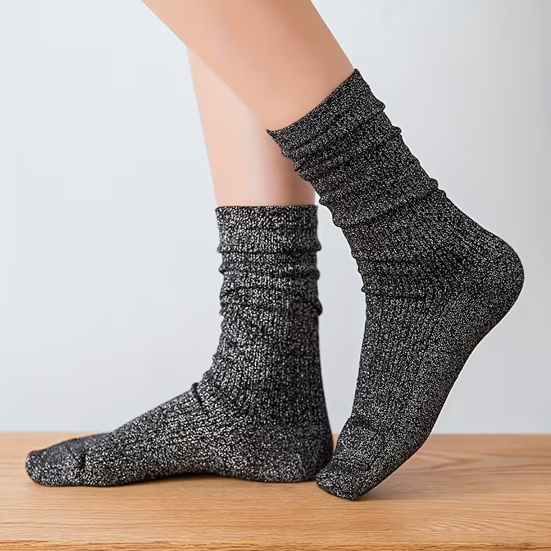 Glitter Socks Silver