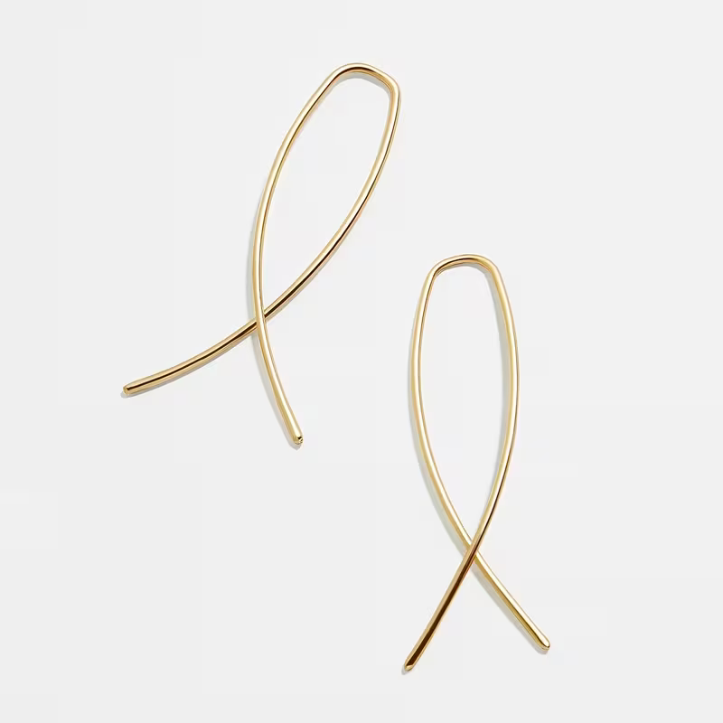 Gold Arc Drop Earring