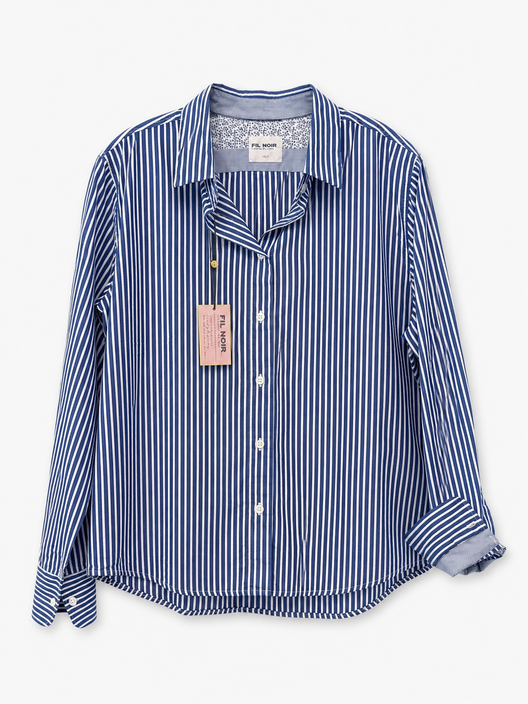 WOMAN BLUE SHIRT FIL NOIR / DESIGNER CLOTHING GALLERY NZ 