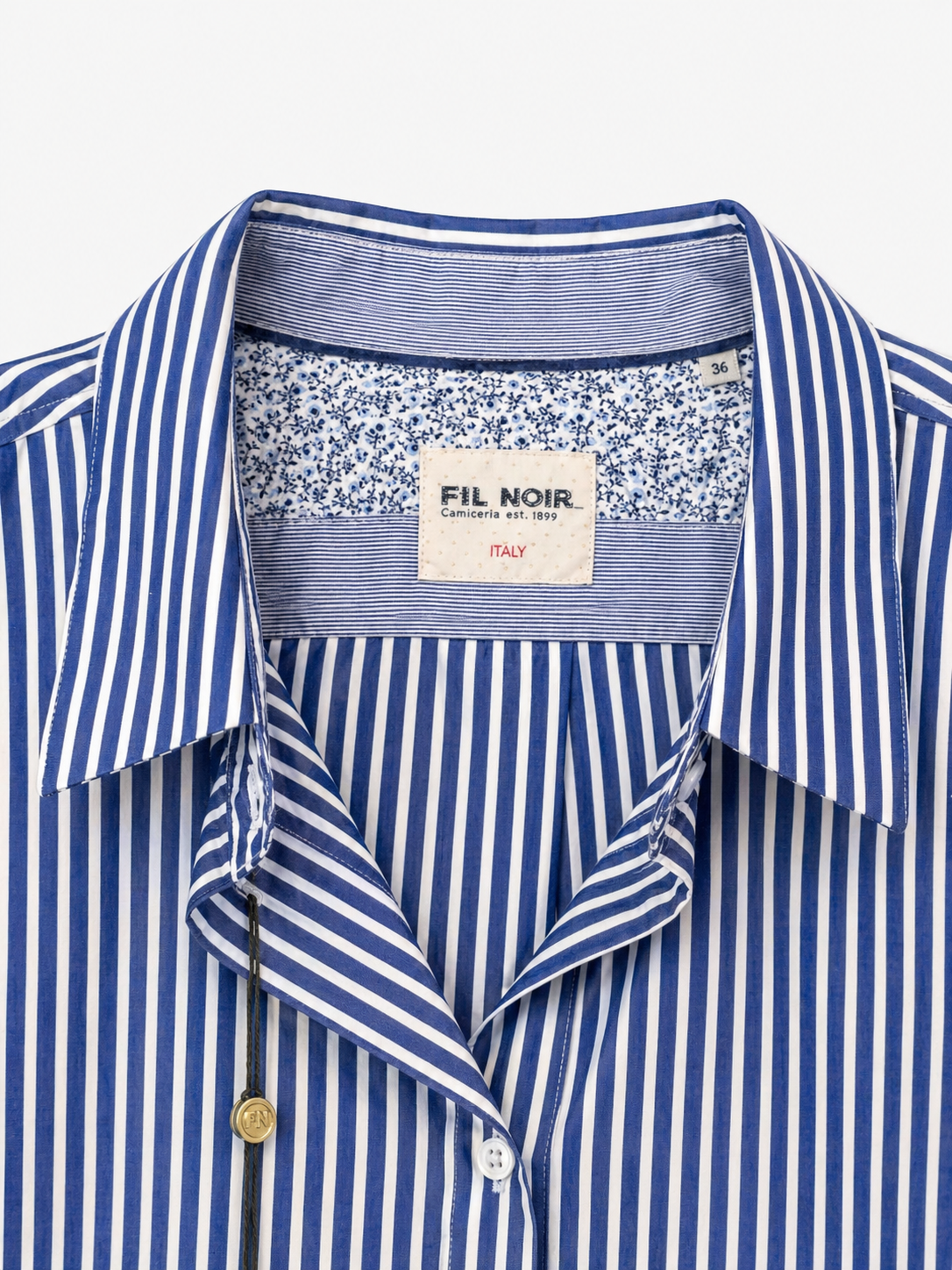 WOMAN BLUE SHIRT FIL NOIR / DESIGNER CLOTHING GALLERY NZ 