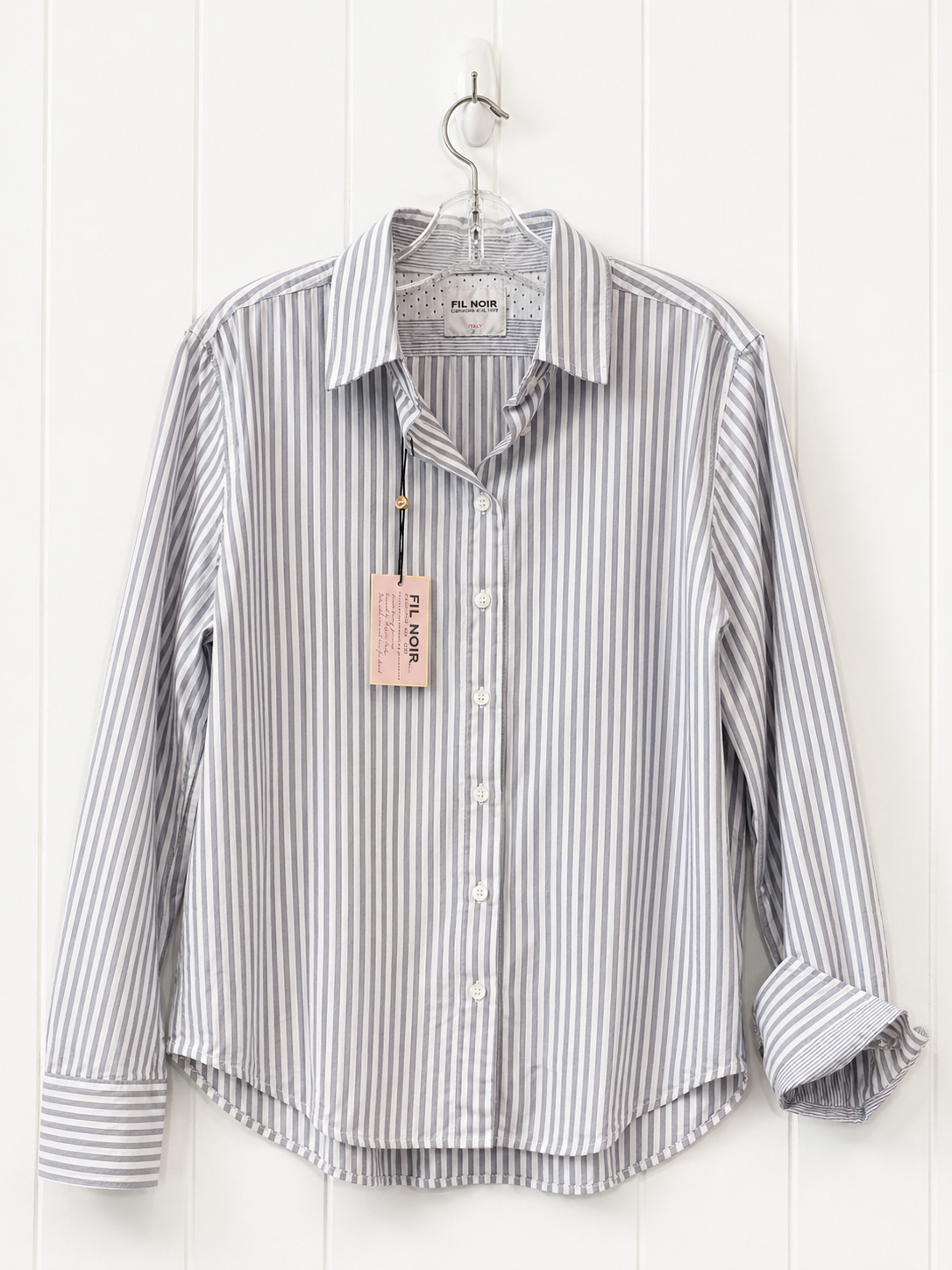 WOMAN SHIRT GREY FIL NOIR / DESIGNER CLOTHING GALLERY GREYTOWN NZ 
