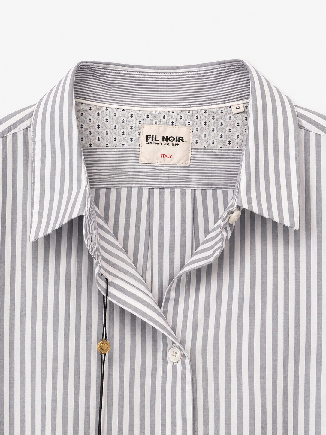 WOMAN SHIRT GREY FIL NOIR / DESIGNER CLOTHING GALLERY GREYTOWN NZ 
