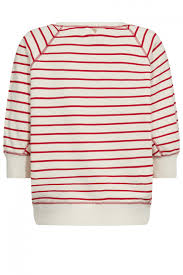 Maggie Stripe Sweatshirt Red