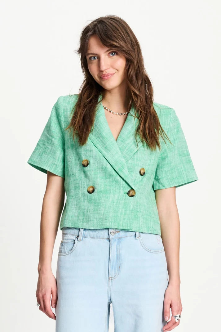 POM PALM GREEN BLAZER / DESIGNER CLOTHING GALLERY NZ