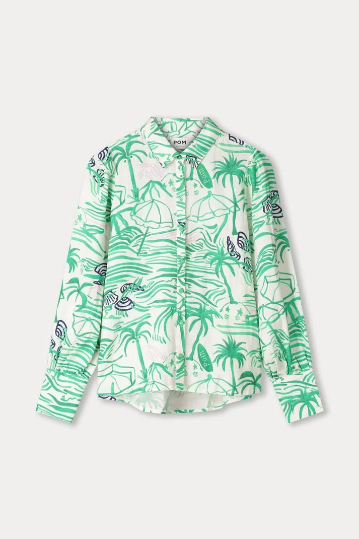 POM BLOUSE BEACH VIBES / DESIGNER CLOTHING GALLERY NZ 