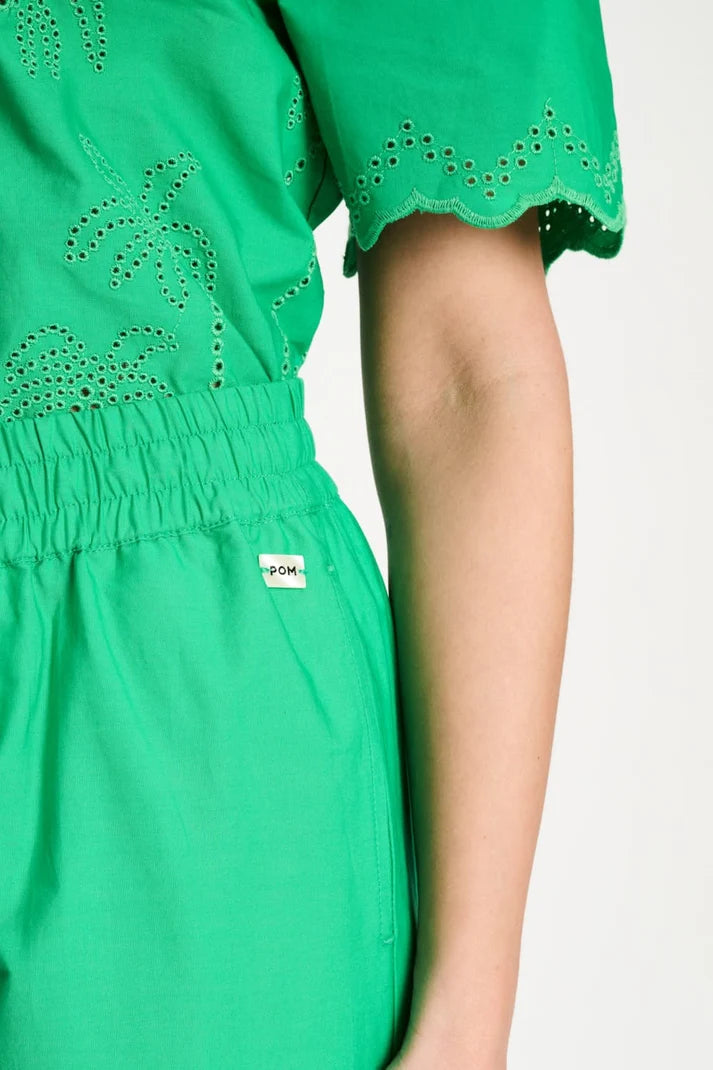 POM BRODERIE PANTS GREEN / DESIGNER CLOTHING GALLERY NZ