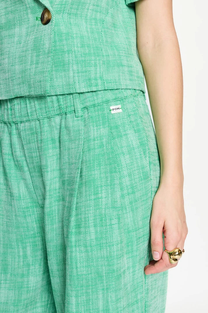 POM PALM GREEN PANTS / DESIGNER COTHING GALLERY NZ