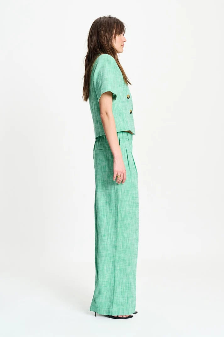 POM PALM GREEN PANTS / DESIGNER COTHING GALLERY NZ