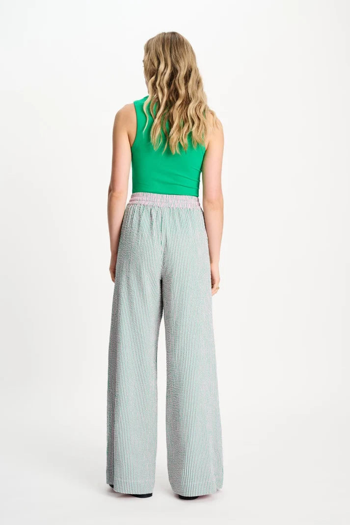 POM SEERSUCKER GREEN PINK / DESIGNER CLOTHING GALLERY NZ