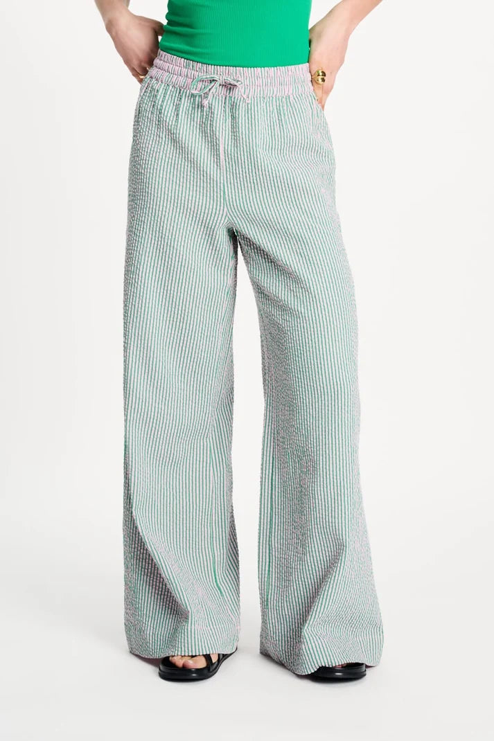 POM SEERSUCKER GREEN PINK / DESIGNER CLOTHING GALLERY NZ