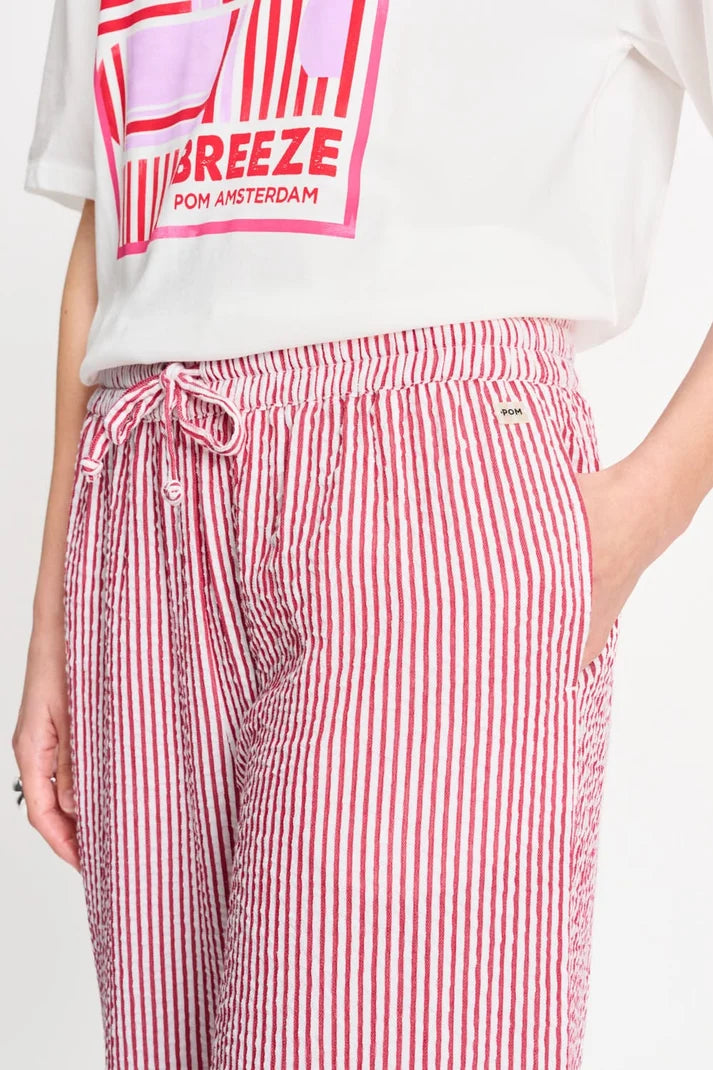 POM SEERSUCKER RED WHITE / DESIGNER CLOTHING GALLERY NZ