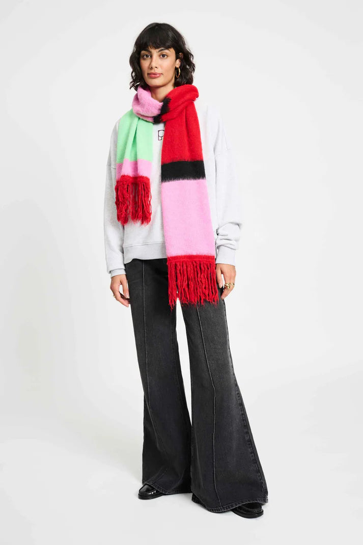 Shawl Brushed Stripes Green