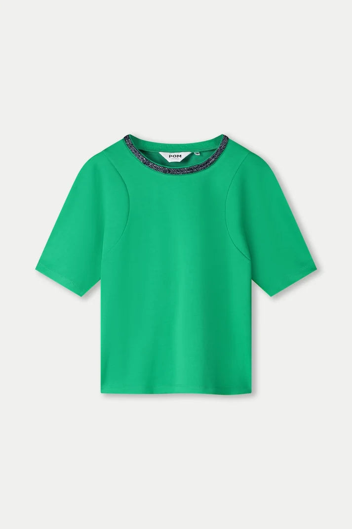 POM TOP NENA GREEN / DESIGNER CLOTHING GALLERY NZ