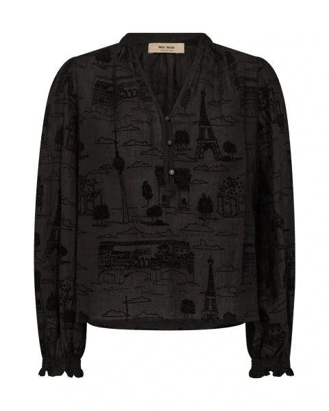 Tazzin Tale Light Blouse Black