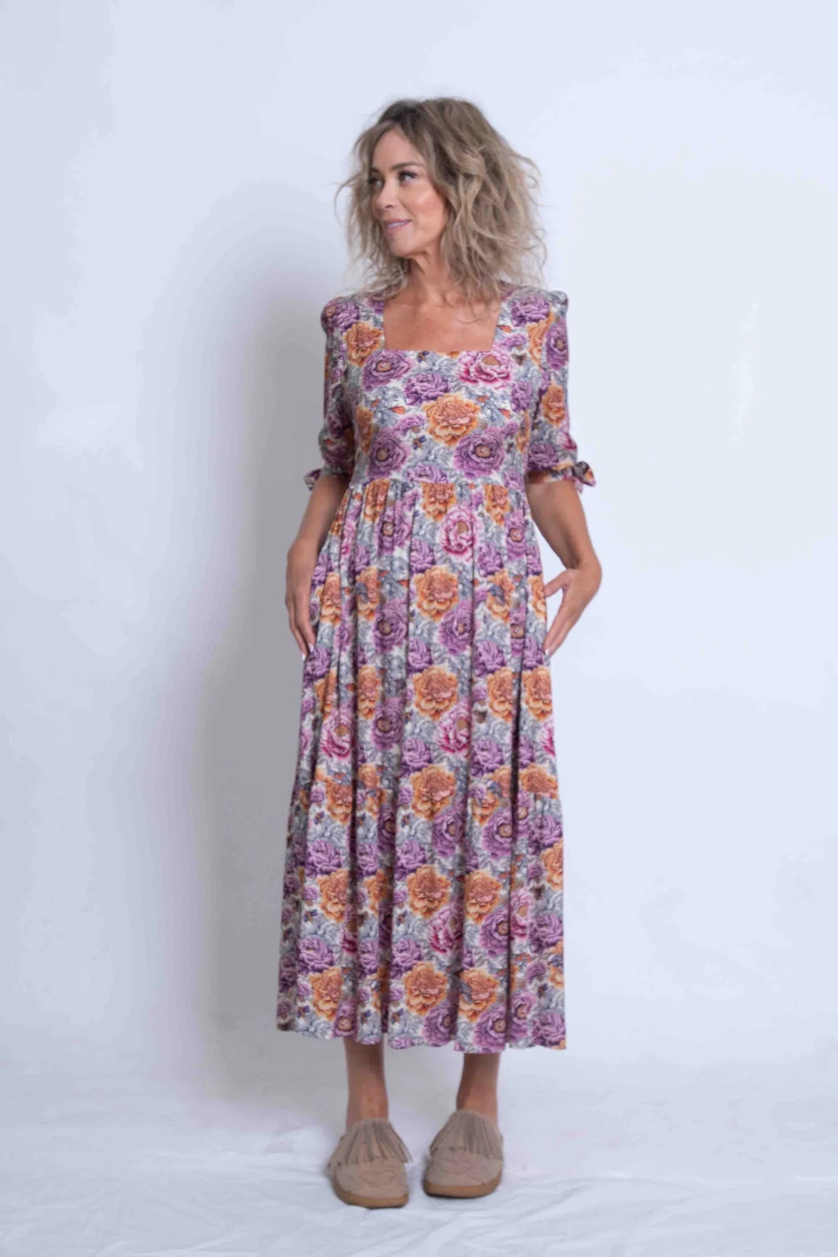 Purple Peony Arabella Dress