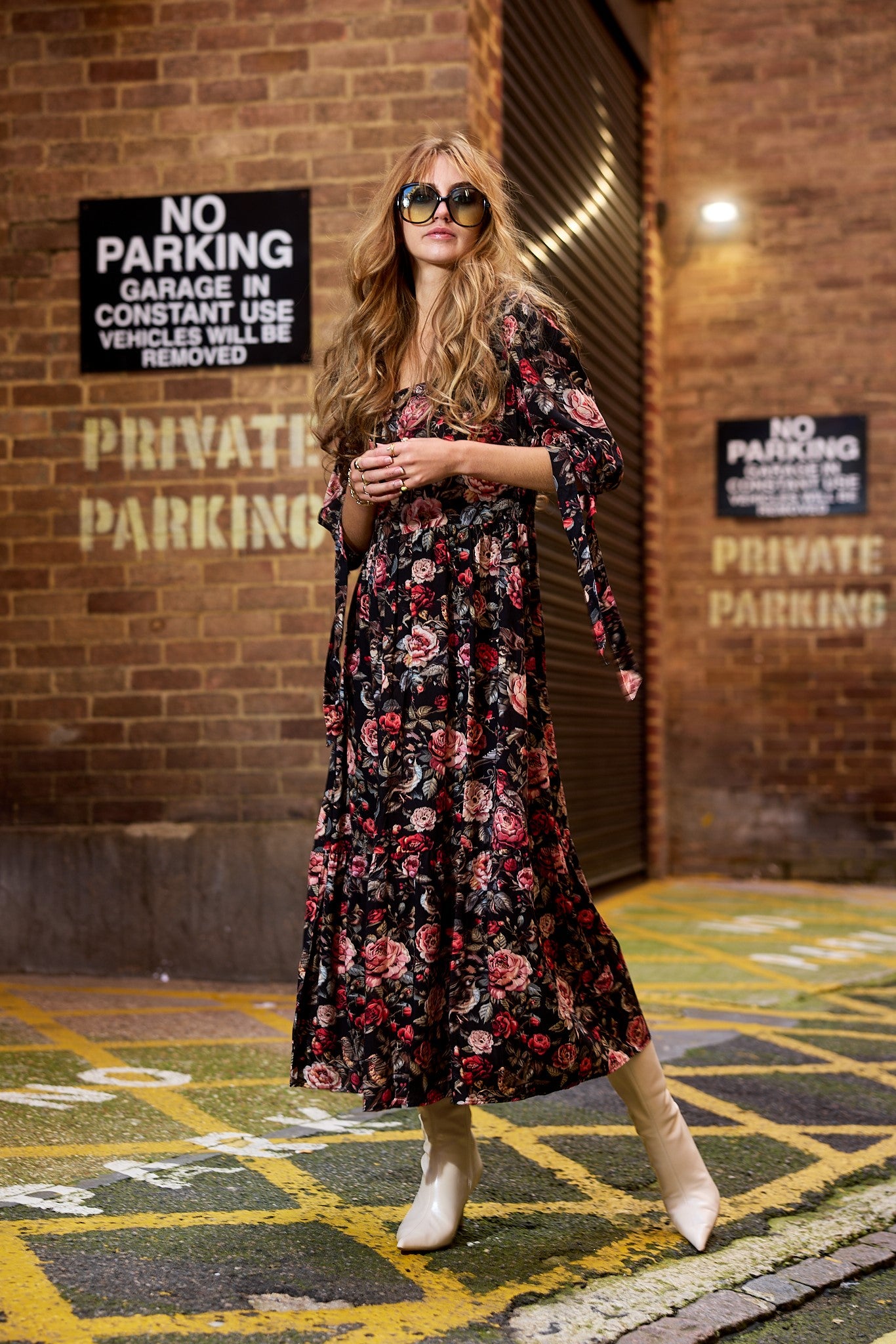 Rose Print Arabella Dress Viscose