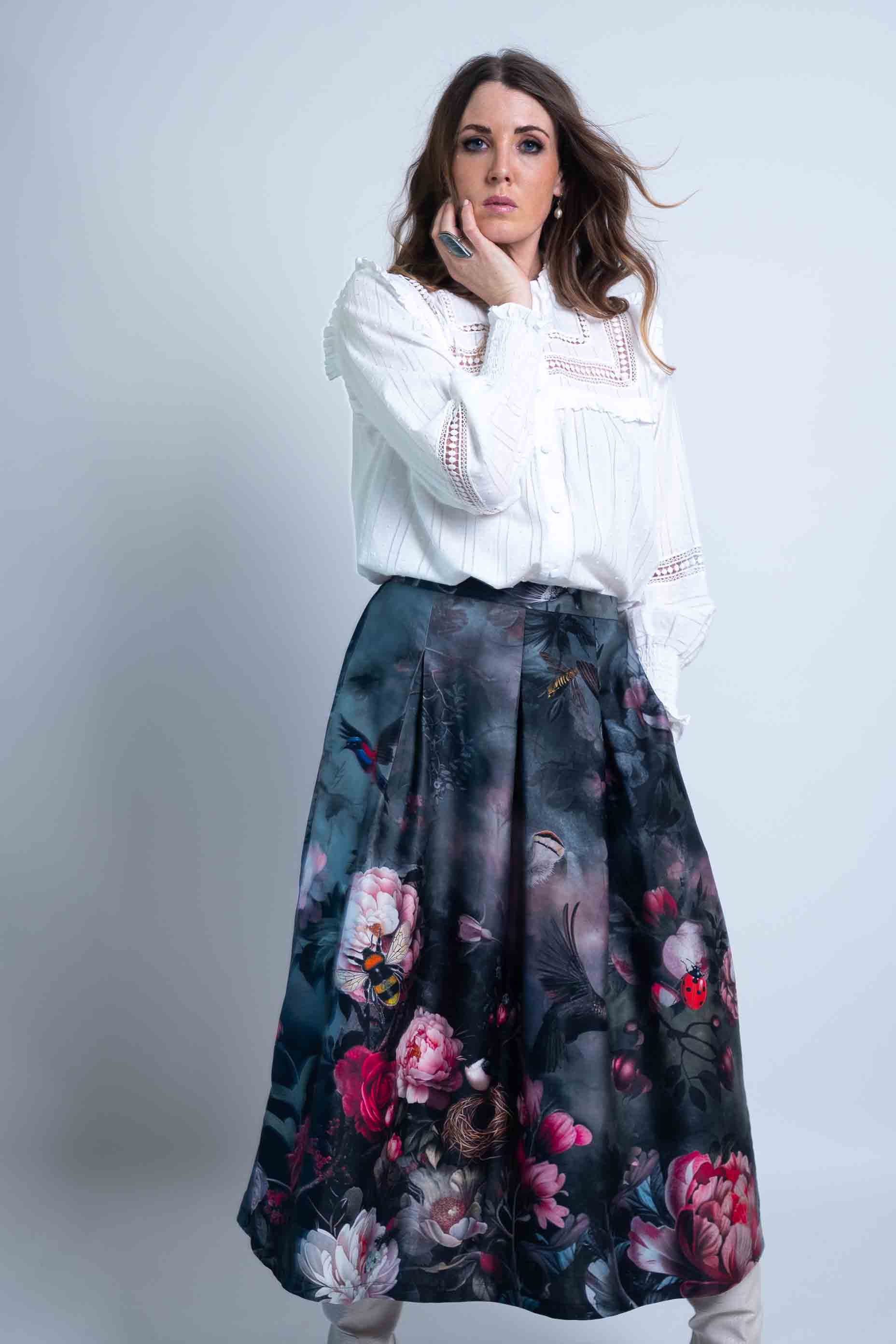 Sky Garden Pleat Skirt